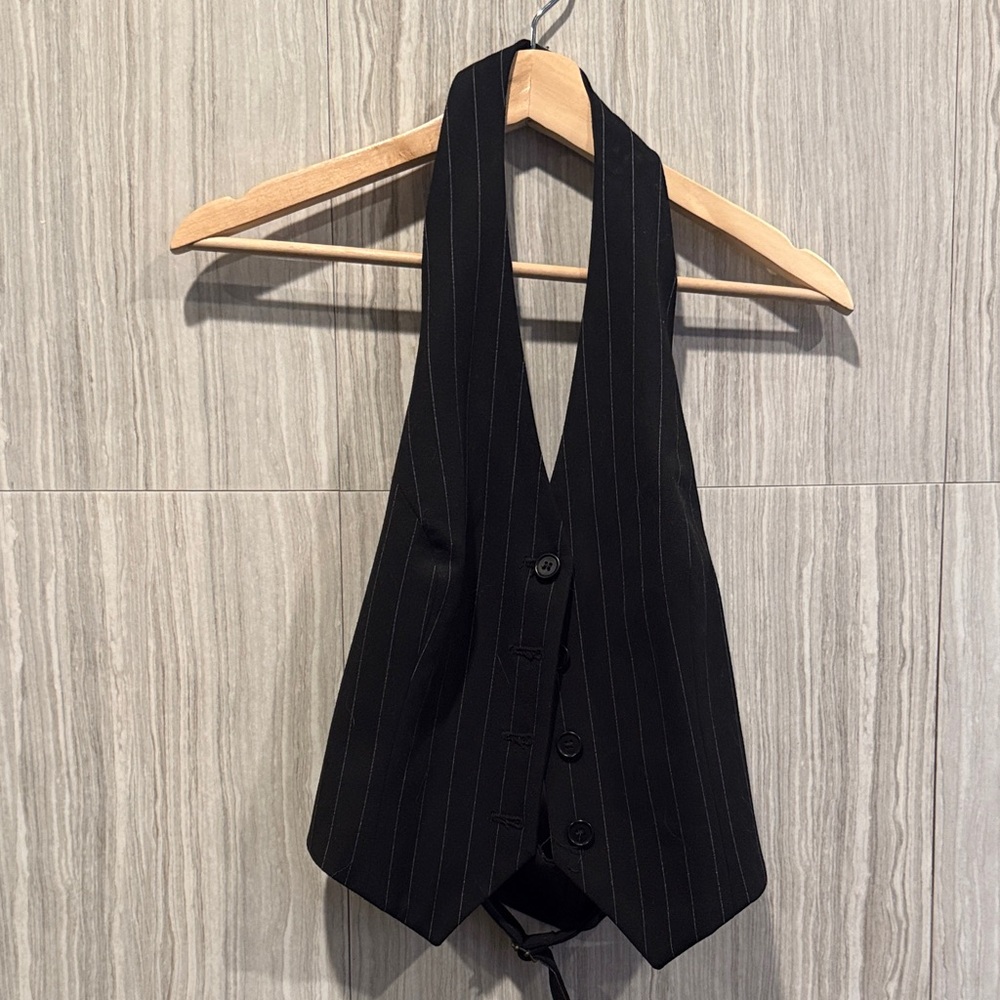 Sisley Black Striped sexy vest